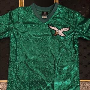NFL Eagles Green Sequin Kids Tee Hurts